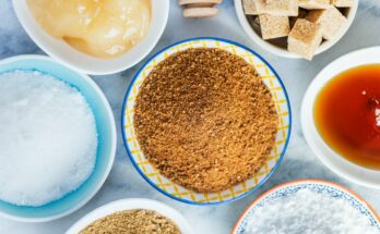 Different Kinds of Sugar and Sweeteners in the Bowls